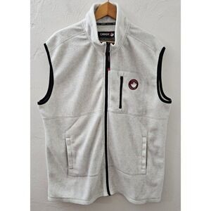 Canada Weather Gear Fleece Vest Size XXL Full Zip Outdoor Logo Light Unisex